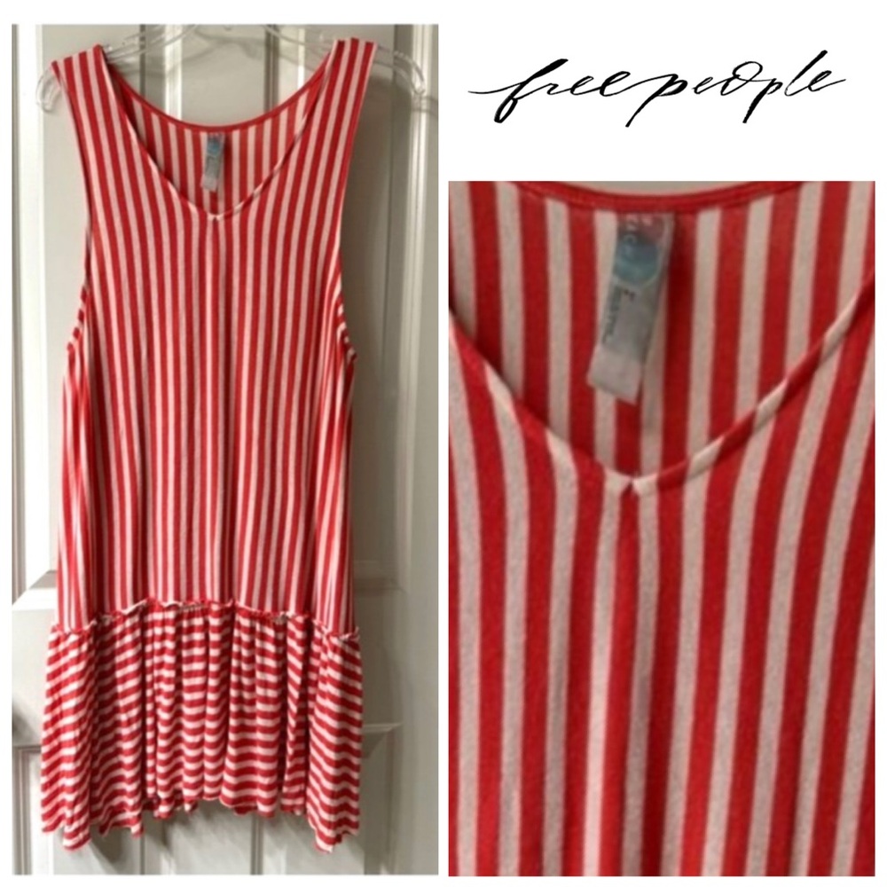 Free People BEACH Striped Mini Dress Sleeveless